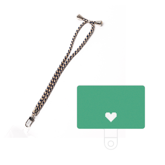 スマホショルダータグ［ オリジナル - 推し色ハート - グリーン ］