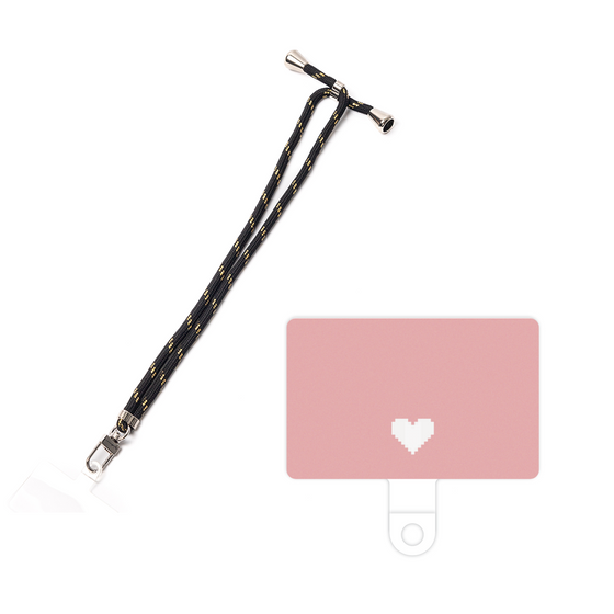 スマホショルダータグ［ オリジナル - 推し色ハート - ピンク ］