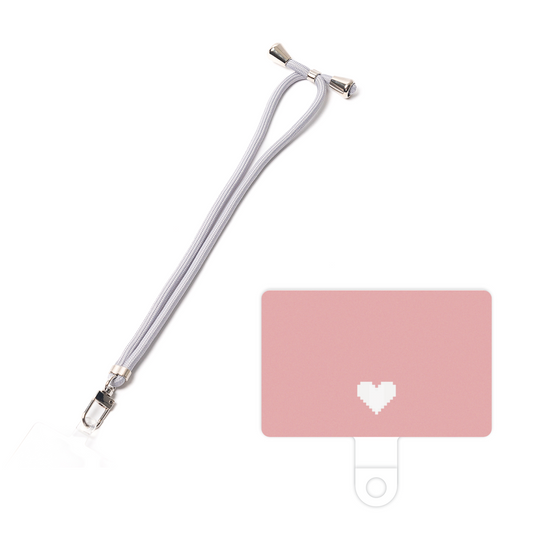 スマホショルダータグ［ オリジナル - 推し色ハート - ピンク ］