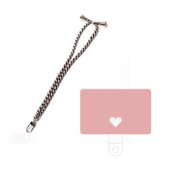 スマホショルダータグ［ オリジナル - 推し色ハート - ピンク ］