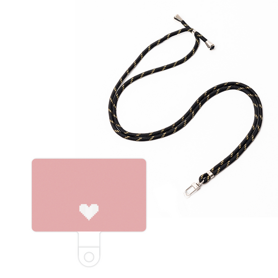 スマホショルダータグ［ オリジナル - 推し色ハート - ピンク ］