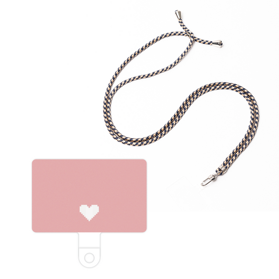 スマホショルダータグ［ オリジナル - 推し色ハート - ピンク ］