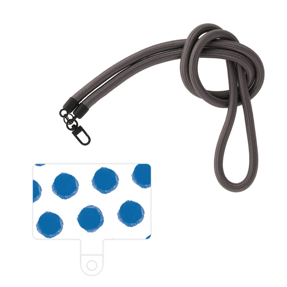 スマホショルダータグ［ オリジナル - 推し色水玉 - ブルー ］