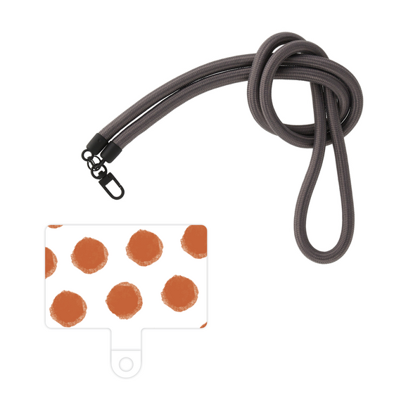 スマホショルダータグ［ オリジナル - 推し色水玉 - レッド ］