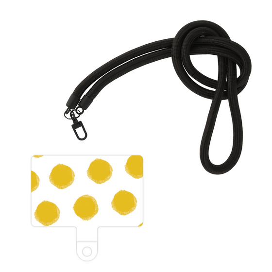 スマホショルダータグ［ オリジナル - 推し色水玉 - イエロー ］