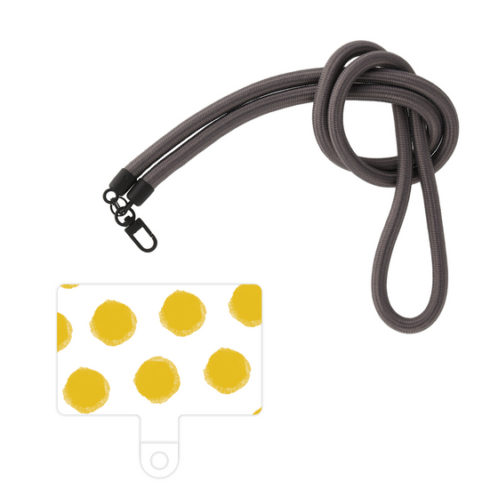 スマホショルダータグ［ オリジナル - 推し色水玉 - イエロー ］