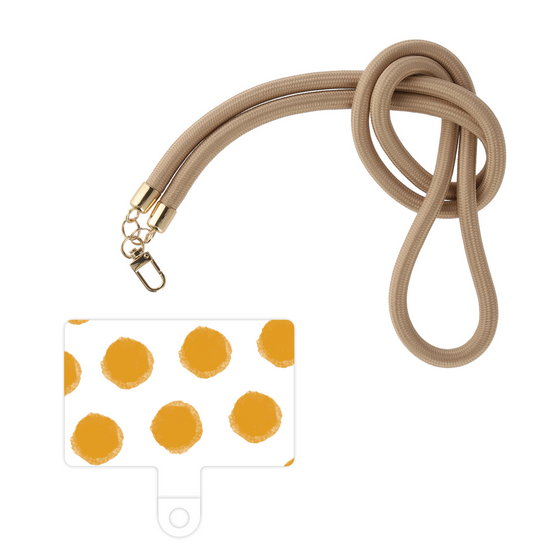 スマホショルダータグ［ オリジナル - 推し色水玉 - オレンジ ］