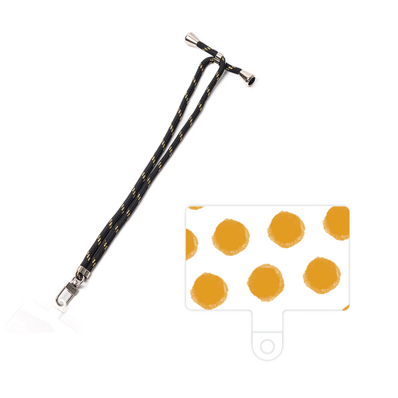 スマホショルダータグ［ オリジナル - 推し色水玉 - オレンジ ］