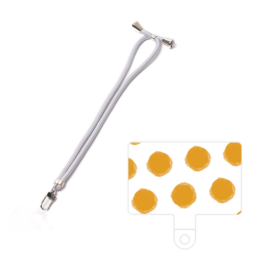 スマホショルダータグ［ オリジナル - 推し色水玉 - オレンジ ］