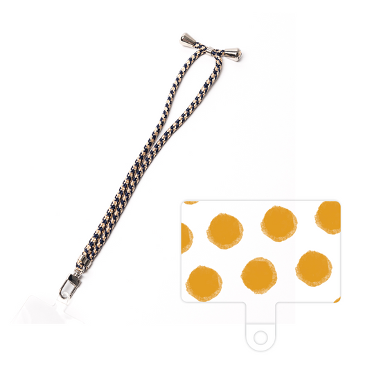 スマホショルダータグ［ オリジナル - 推し色水玉 - オレンジ ］