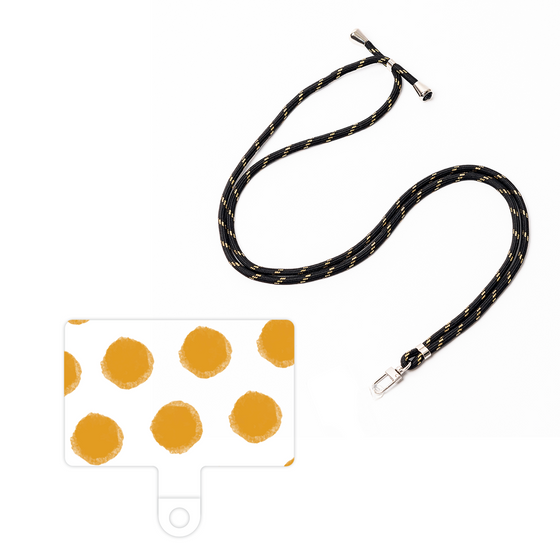 スマホショルダータグ［ オリジナル - 推し色水玉 - オレンジ ］