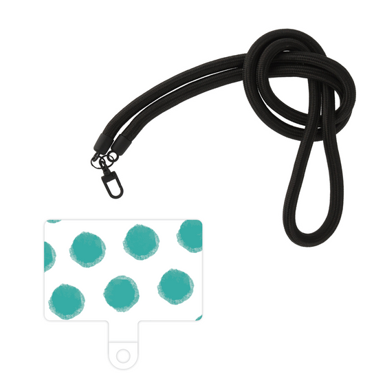 スマホショルダータグ［ オリジナル - 推し色水玉 - グリーン ］