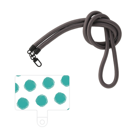 スマホショルダータグ［ オリジナル - 推し色水玉 - グリーン ］