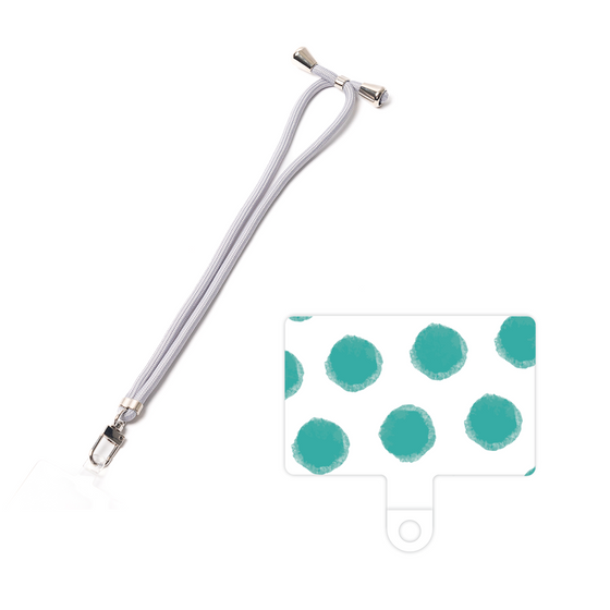 スマホショルダータグ［ オリジナル - 推し色水玉 - グリーン ］