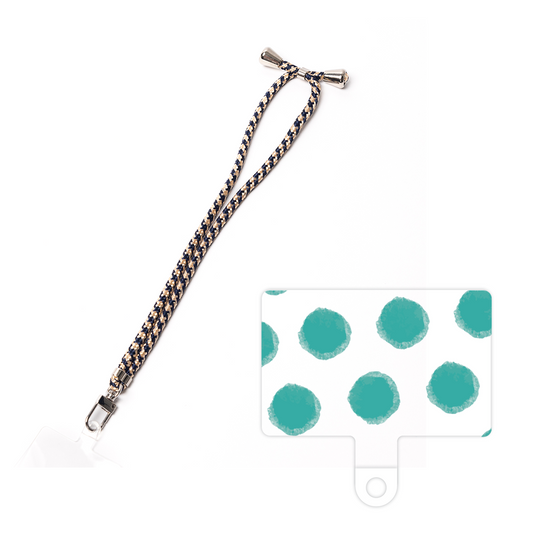 スマホショルダータグ［ オリジナル - 推し色水玉 - グリーン ］