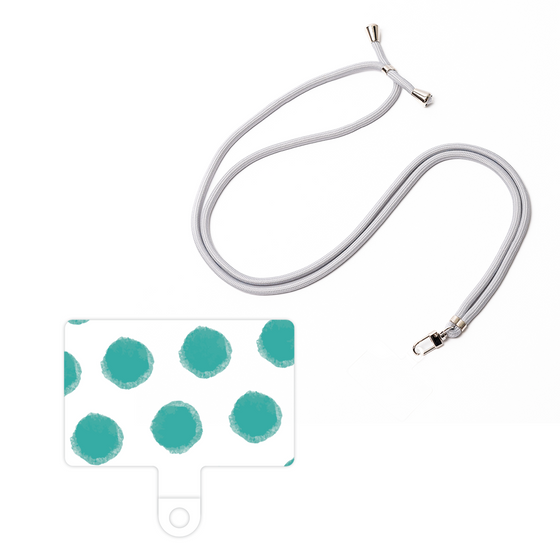 スマホショルダータグ［ オリジナル - 推し色水玉 - グリーン ］