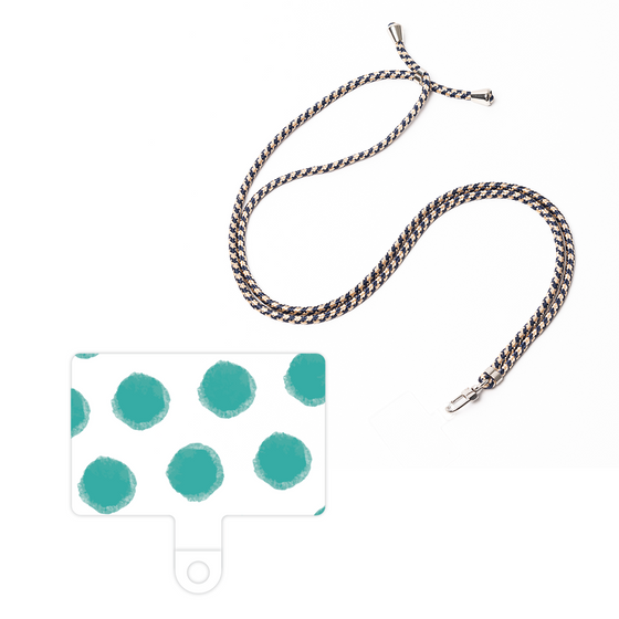 スマホショルダータグ［ オリジナル - 推し色水玉 - グリーン ］