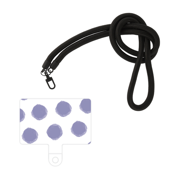 スマホショルダータグ［ オリジナル - 推し色水玉 - パープル ］