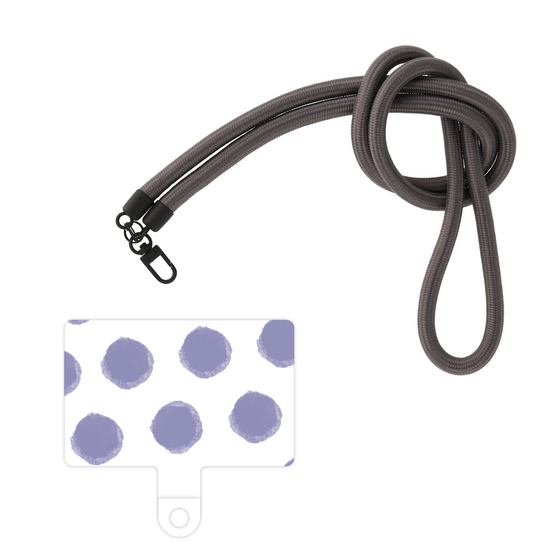 スマホショルダータグ［ オリジナル - 推し色水玉 - パープル ］