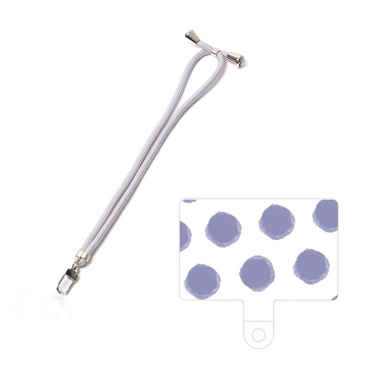 スマホショルダータグ［ オリジナル - 推し色水玉 - パープル ］