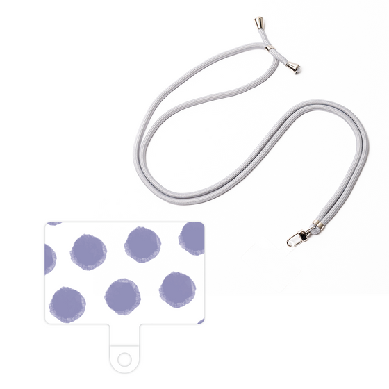 スマホショルダータグ［ オリジナル - 推し色水玉 - パープル ］