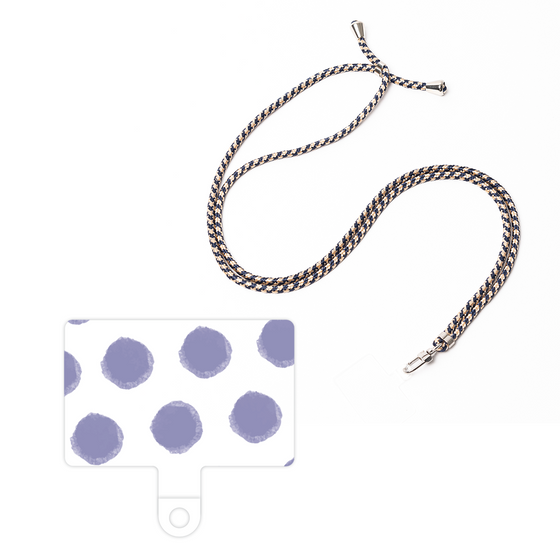 スマホショルダータグ［ オリジナル - 推し色水玉 - パープル ］