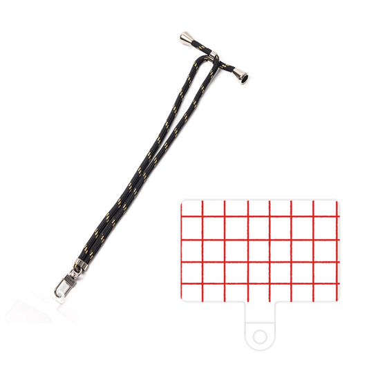 スマホショルダータグ［ オリジナル - 推し色チェック - レッド ］