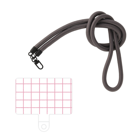 スマホショルダータグ［ オリジナル - 推し色チェック - ピンク ］