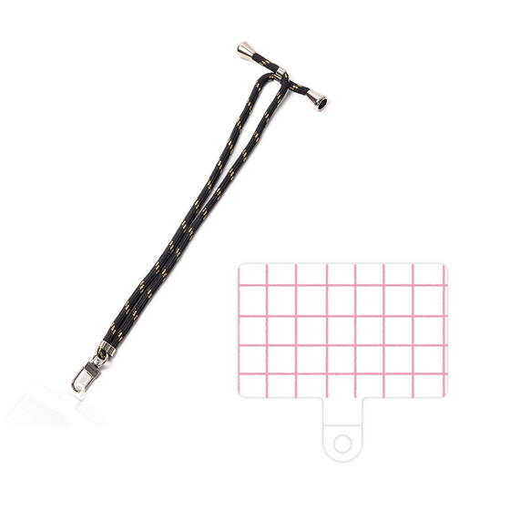 スマホショルダータグ［ オリジナル - 推し色チェック - ピンク ］