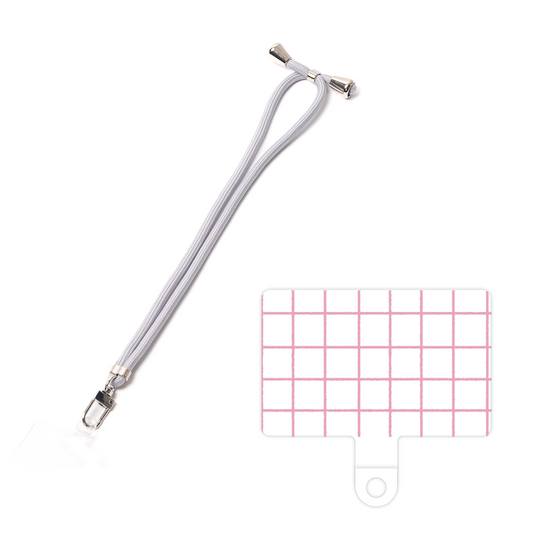 スマホショルダータグ［ オリジナル - 推し色チェック - ピンク ］