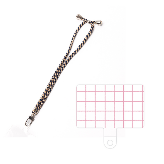 スマホショルダータグ［ オリジナル - 推し色チェック - ピンク ］