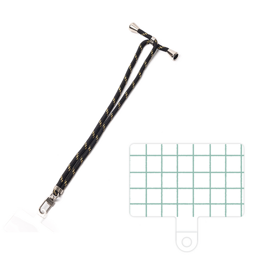 スマホショルダータグ［ オリジナル - 推し色チェック - グリーン ］