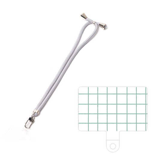 スマホショルダータグ［ オリジナル - 推し色チェック - グリーン ］