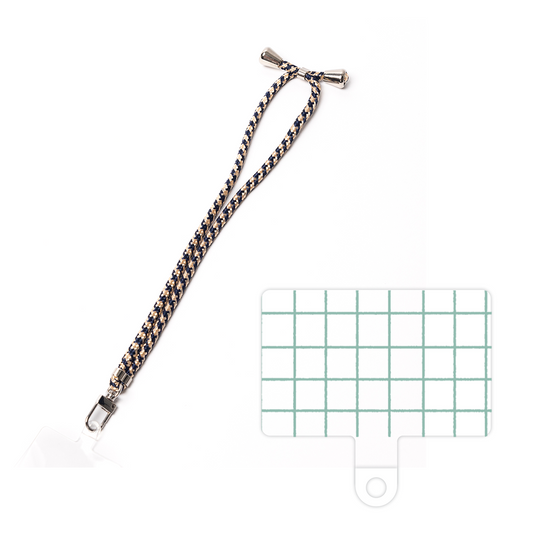 スマホショルダータグ［ オリジナル - 推し色チェック - グリーン ］