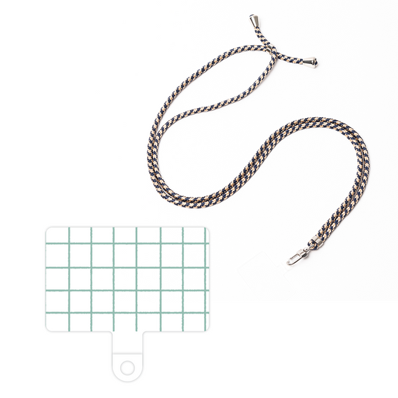 スマホショルダータグ［ オリジナル - 推し色チェック - グリーン ］