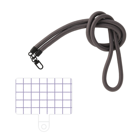 スマホショルダータグ［ オリジナル - 推し色チェック - パープル ］