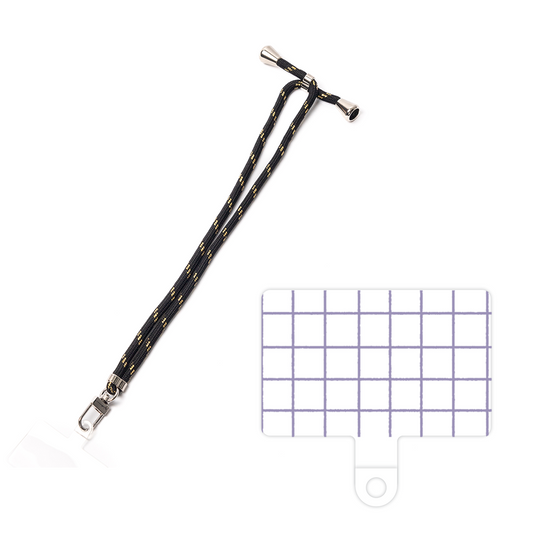 スマホショルダータグ［ オリジナル - 推し色チェック - パープル ］