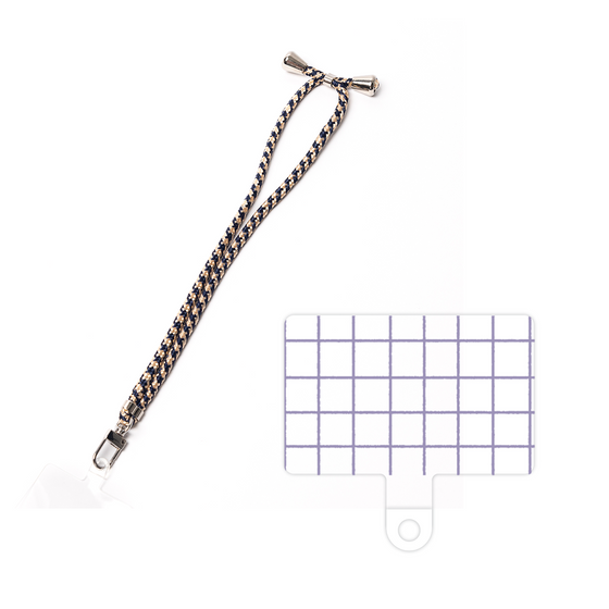 スマホショルダータグ［ オリジナル - 推し色チェック - パープル ］