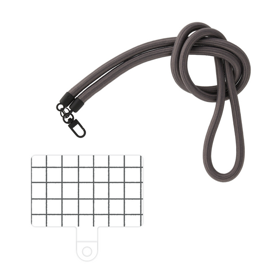 スマホショルダータグ［ オリジナル - 推し色チェック - ブラック ］