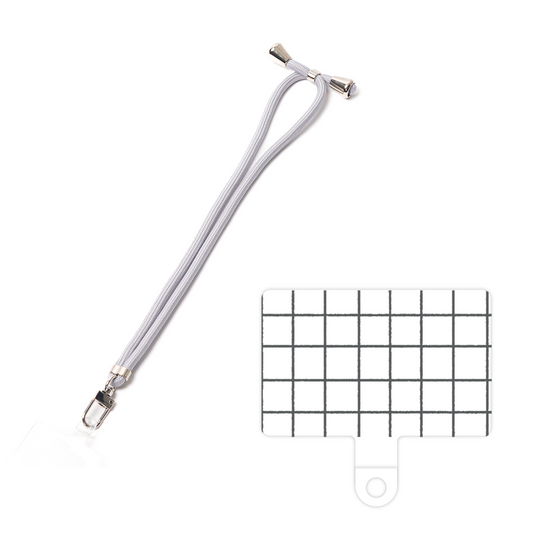 スマホショルダータグ［ オリジナル - 推し色チェック - ブラック ］