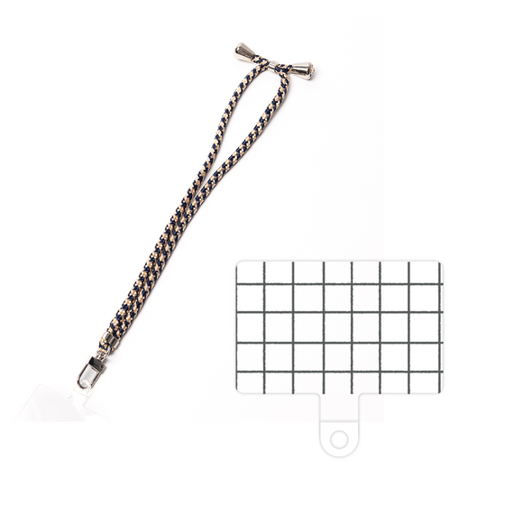 スマホショルダータグ［ オリジナル - 推し色チェック - ブラック ］