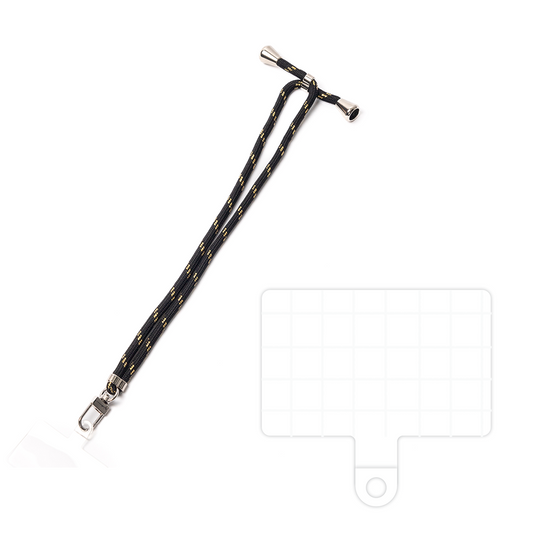 スマホショルダータグ［ オリジナル - 推し色チェック - ホワイト ］