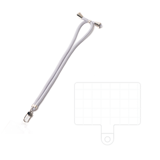 スマホショルダータグ［ オリジナル - 推し色チェック - ホワイト ］