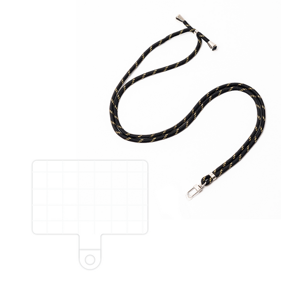 スマホショルダータグ［ オリジナル - 推し色チェック - ホワイト ］