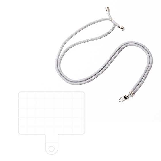 スマホショルダータグ［ オリジナル - 推し色チェック - ホワイト ］