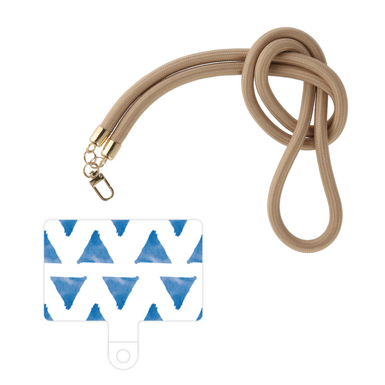 スマホショルダータグ［ オリジナル - 推し色三角 - ブルー ］