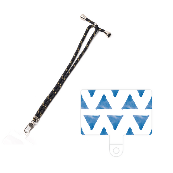 スマホショルダータグ［ オリジナル - 推し色三角 - ブルー ］