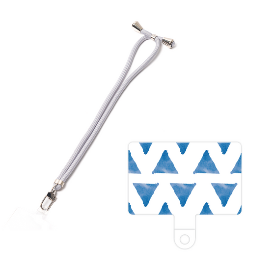スマホショルダータグ［ オリジナル - 推し色三角 - ブルー ］