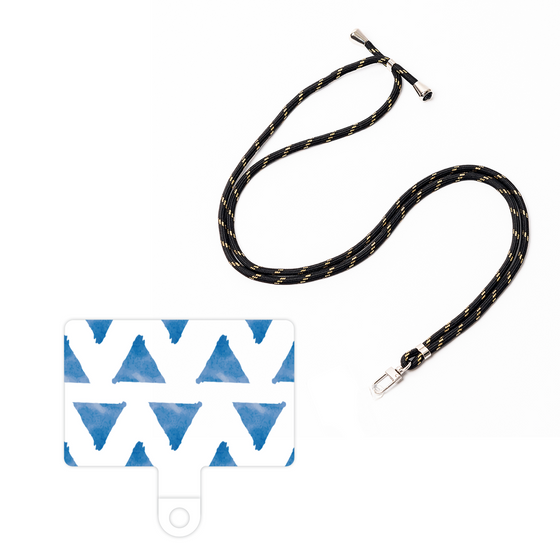 スマホショルダータグ［ オリジナル - 推し色三角 - ブルー ］
