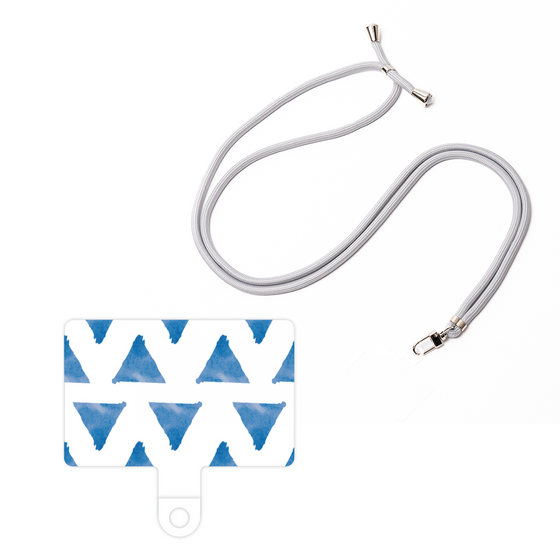 スマホショルダータグ［ オリジナル - 推し色三角 - ブルー ］